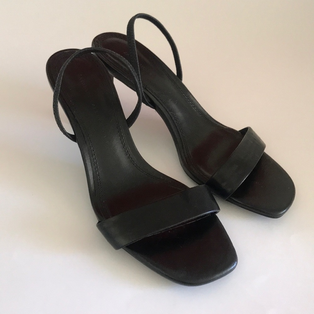 Zara Square Toe Strap Heels Size 9